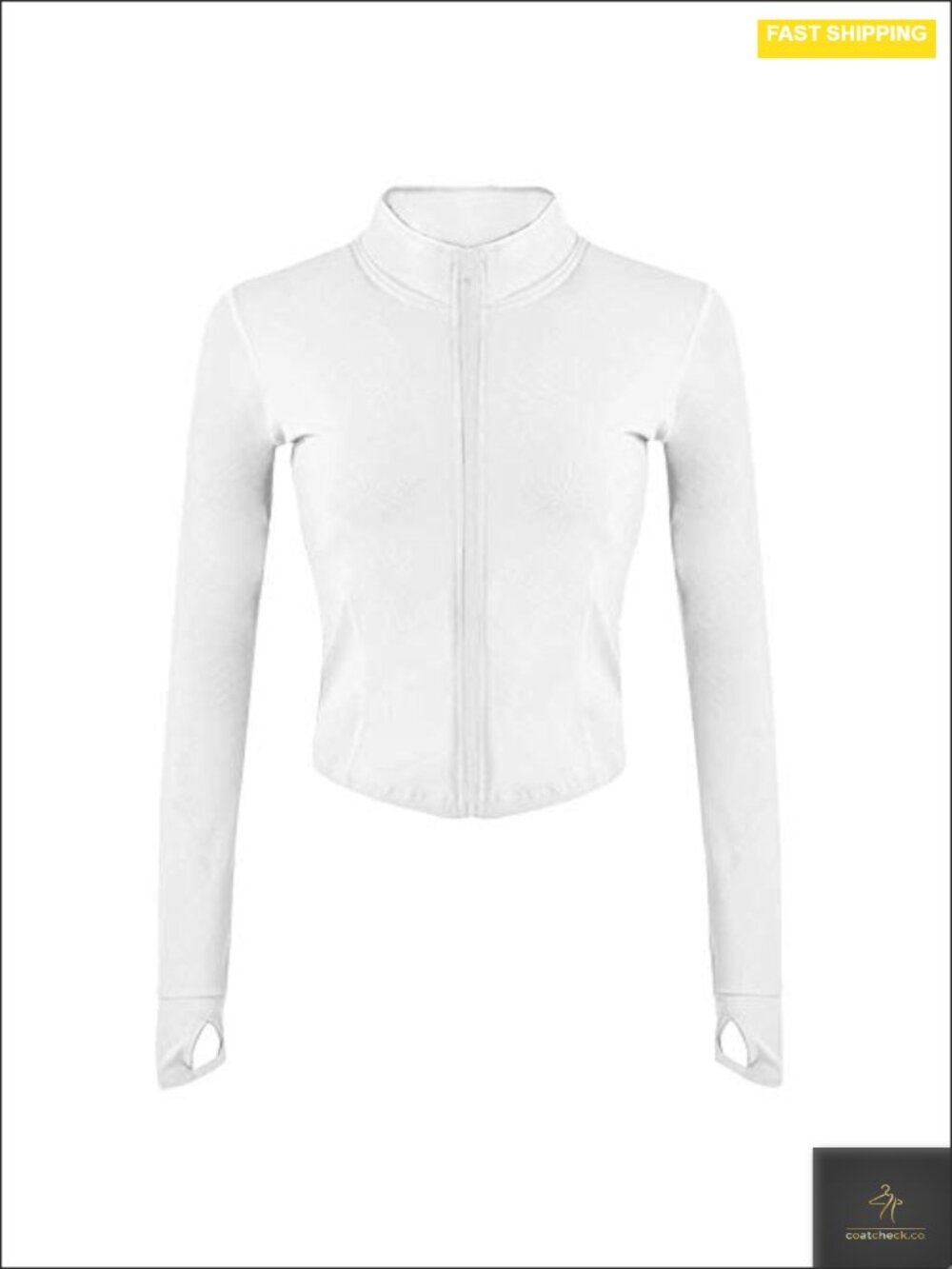 Women's Lightweight Full Zip Running Jacket Slim Fit Activewear with Thumb